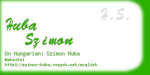 huba szimon business card